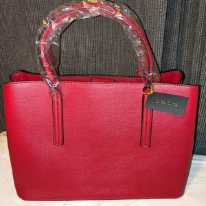 Bebe "aubrey" satchel - red
